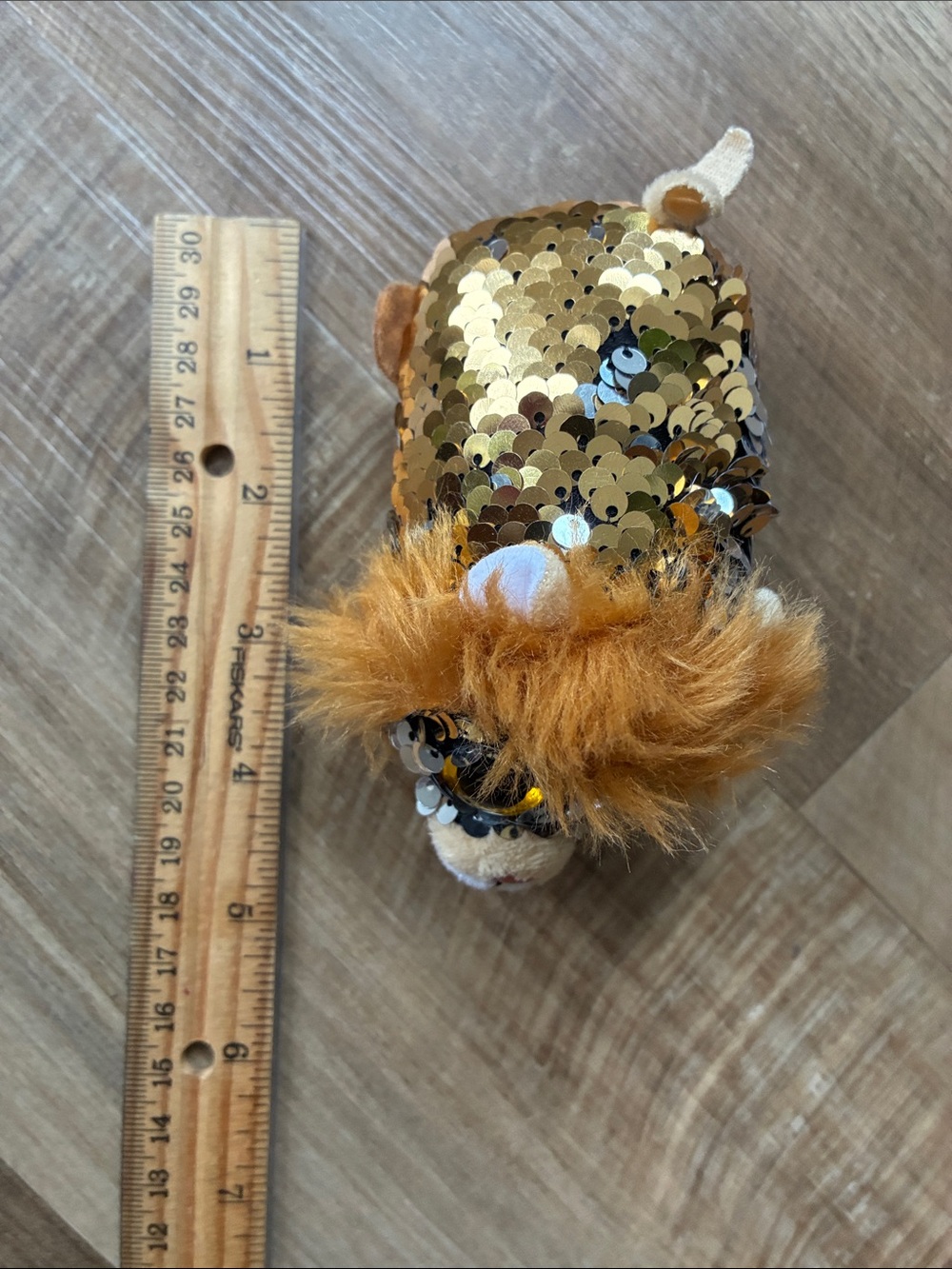 Ty Gold Sequin Plush Kids Bag Charm
